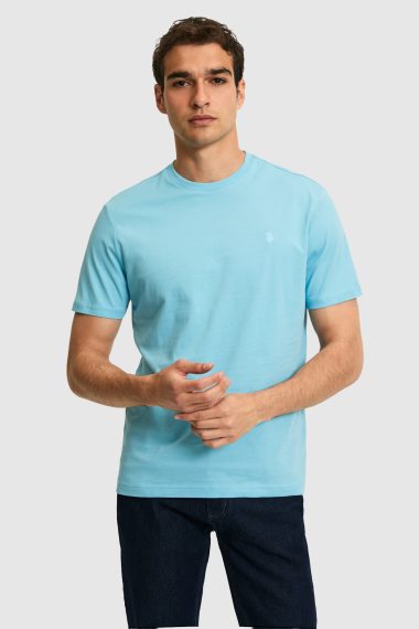 تی شرت یقه گرد  نیلی  رگولار  مردانه یو اس پولو | US POLO ASSN
