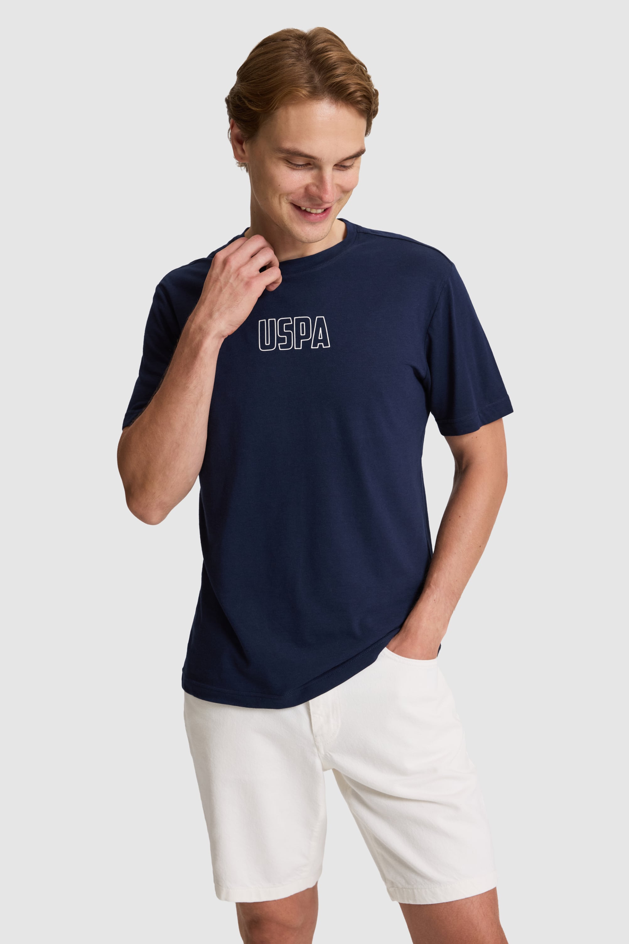تی شرت یقه گرد لاجورد رگولار مردانه یو اس پولو | US POLO ASSN