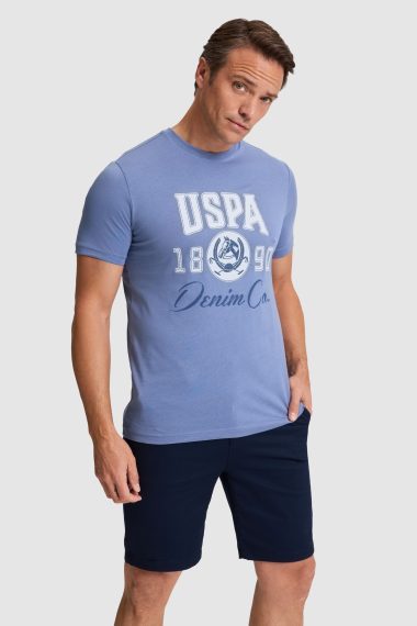 تی شرت یقه گرد  نیلی  رگولار  مردانه یو اس پولو | US POLO ASSN
