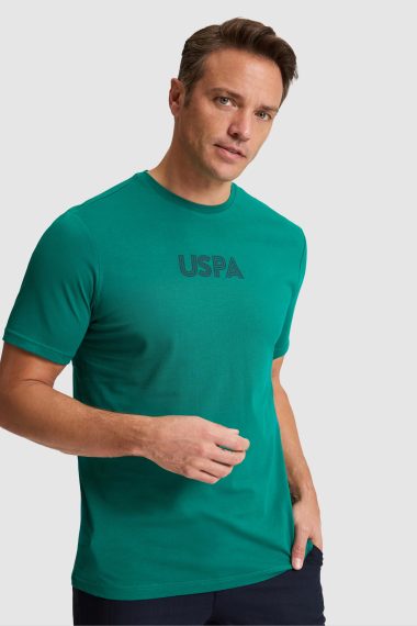 تی شرت یقه گرد  سبز تیره  رگولار  مردانه یو اس پولو | US POLO ASSN