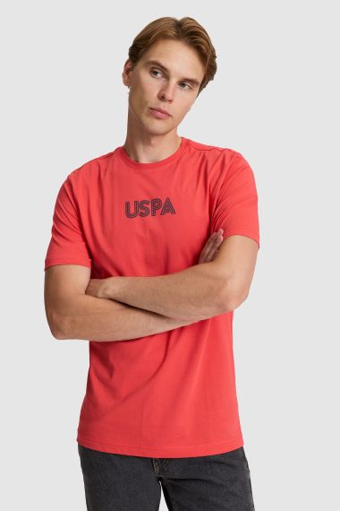 تی شرت یقه گرد  قرمز  رگولار  مردانه یو اس پولو | US POLO ASSN