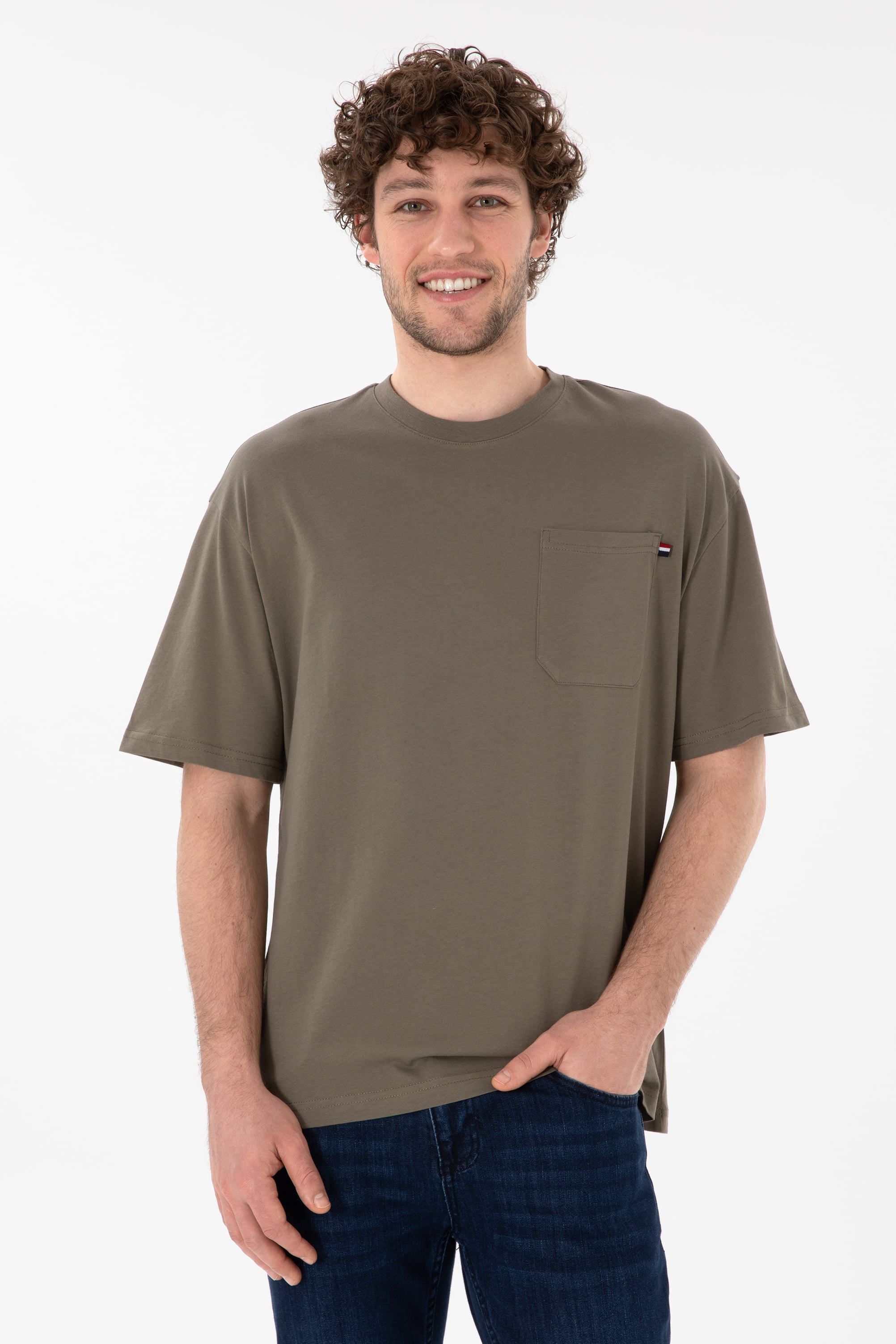 تی شرت یقه گرد یقه گرد ویزون ریلکس مردانه یو اس پولو | US POLO ASSN