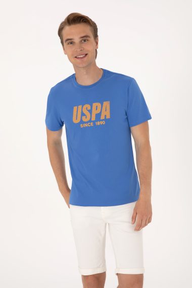 تی شرت یقه گرد یقه گرد نیلی  رگولار  مردانه یو اس پولو | US POLO ASSN