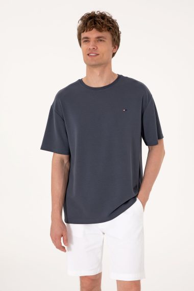 تی شرت یقه گرد یقه گرد زغالی  ریلکس  مردانه یو اس پولو | US POLO ASSN