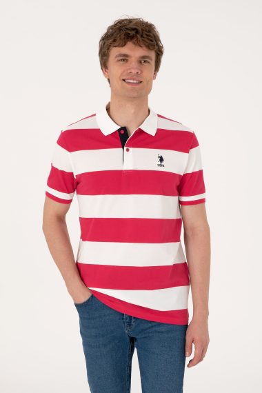 پولوشرت یقه پولو آلبالویی  رگولار  مردانه یو اس پولو | US POLO ASSN