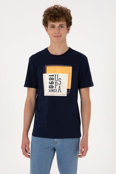 تی شرت یقه گرد یقه گرد لاجورد  رگولار  مردانه یو اس پولو | US POLO ASSN