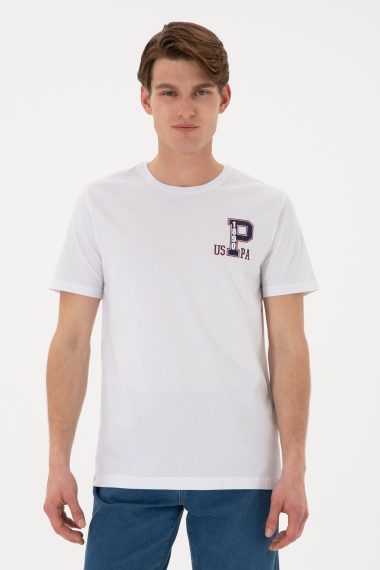 تی شرت یقه گرد  سفید  رگولار  مردانه یو اس پولو | US POLO ASSN