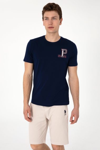 تی شرت یقه گرد  لاجورد  رگولار  مردانه یو اس پولو | US POLO ASSN