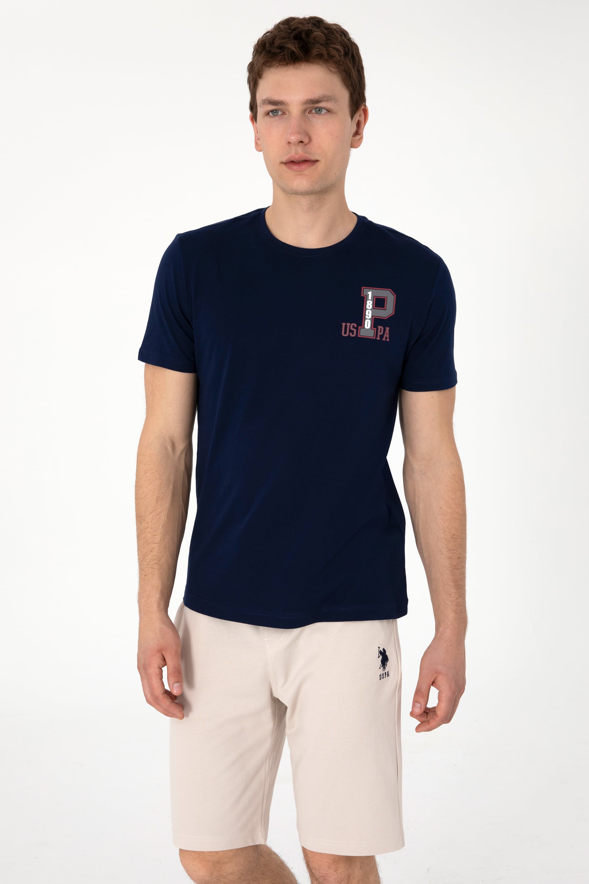 تی شرت یقه گرد لاجورد رگولار مردانه یو اس پولو | US POLO ASSN