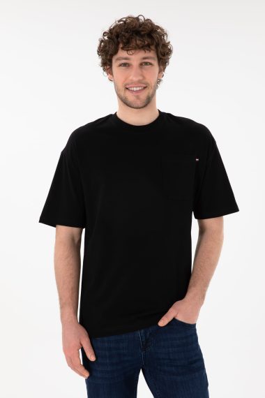 تی شرت یقه گرد یقه گرد سیاه  ریلکس  مردانه یو اس پولو | US POLO ASSN
