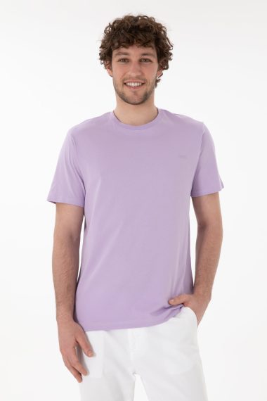 تی شرت یقه گرد یقه گرد یاسی  رگولار آستین کوتاه مردانه یو اس پولو | US POLO ASSN