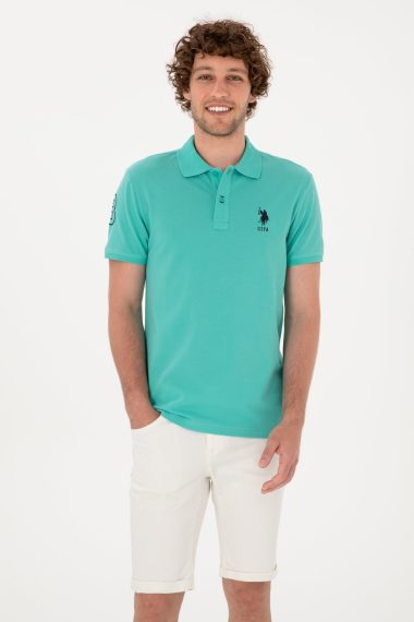 پولوشرت  نعناعی  اندامی  مردانه یو اس پولو | US POLO ASSN