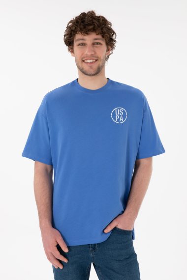 تی شرت یقه گرد یقه گرد نیلی  Oversize  مردانه یو اس پولو | US POLO ASSN
