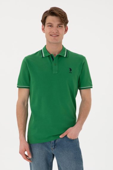 پولوشرت یقه پولو سبز  رگولار  مردانه یو اس پولو | US POLO ASSN