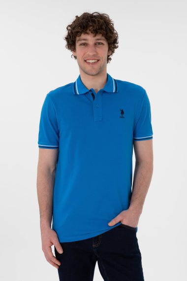 پولوشرت یقه پولو آبی کوبالت  رگولار  مردانه یو اس پولو | US POLO ASSN