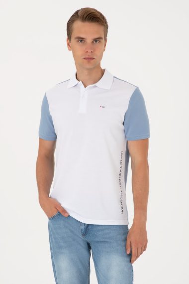پولوشرت یقه پولو آبی  رگولار  مردانه یو اس پولو | US POLO ASSN