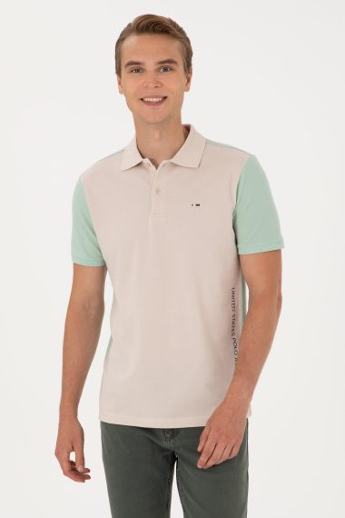 پولوشرت یقه پولو سبزآبی  رگولار  مردانه یو اس پولو | US POLO ASSN