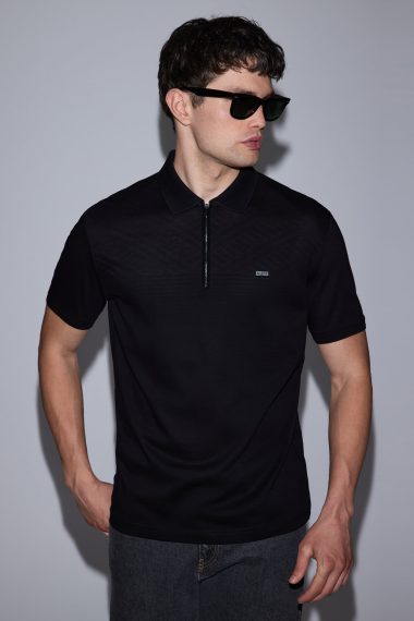 پولوشرت  سیاه  رگولار  مردانه یو اس پولو | US POLO ASSN
