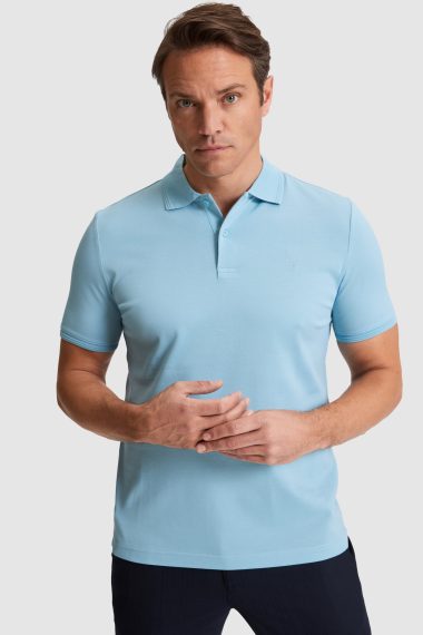 پولوشرت  آبی  رگولار  مردانه یو اس پولو | US POLO ASSN