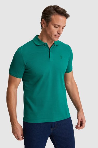 پولوشرت  سبز تیره  رگولار  مردانه یو اس پولو | US POLO ASSN