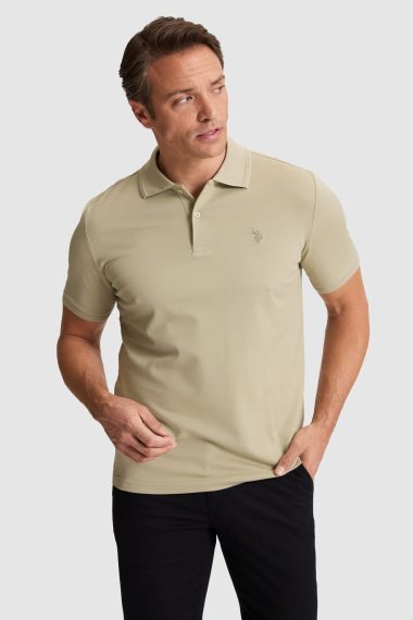 پولوشرت  خاکی روشن  رگولار  مردانه یو اس پولو | US POLO ASSN