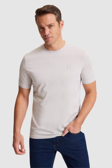 تی شرت یقه گرد  خاکستری روشن  رگولار  مردانه یو اس پولو | US POLO ASSN