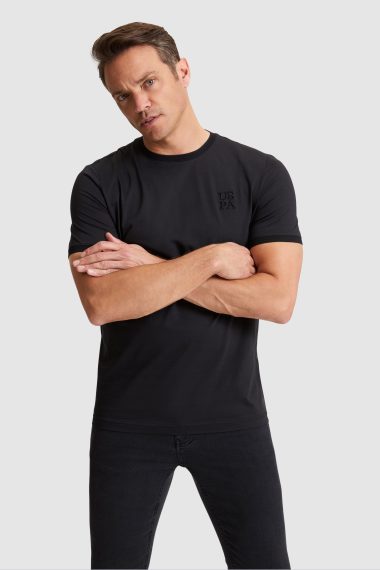 تی شرت یقه گرد  سیاه  رگولار  مردانه یو اس پولو | US POLO ASSN