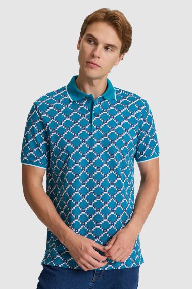 پولوشرت  آبی نفتی  رگولار  مردانه یو اس پولو | US POLO ASSN
