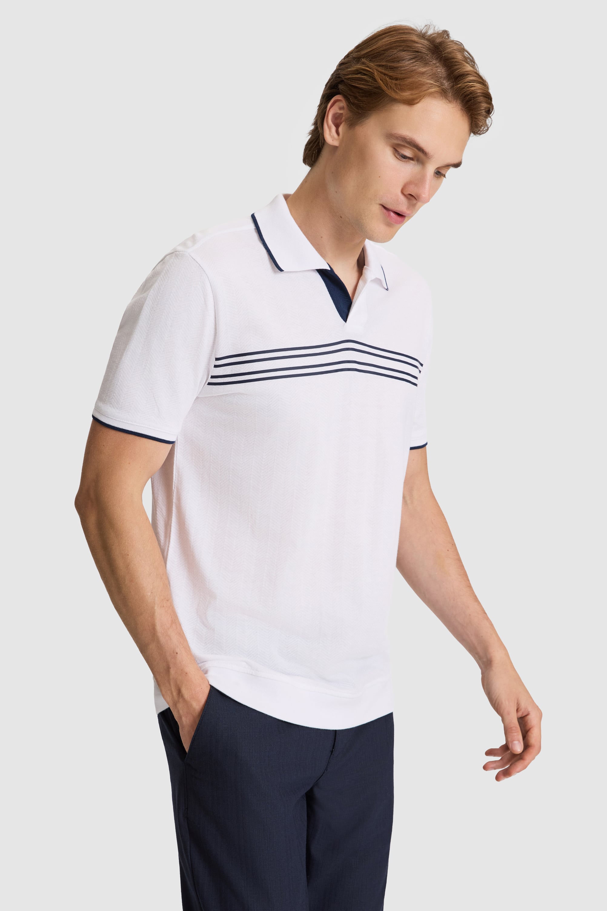 پولوشرت سفید رگولار مردانه یو اس پولو | US POLO ASSN