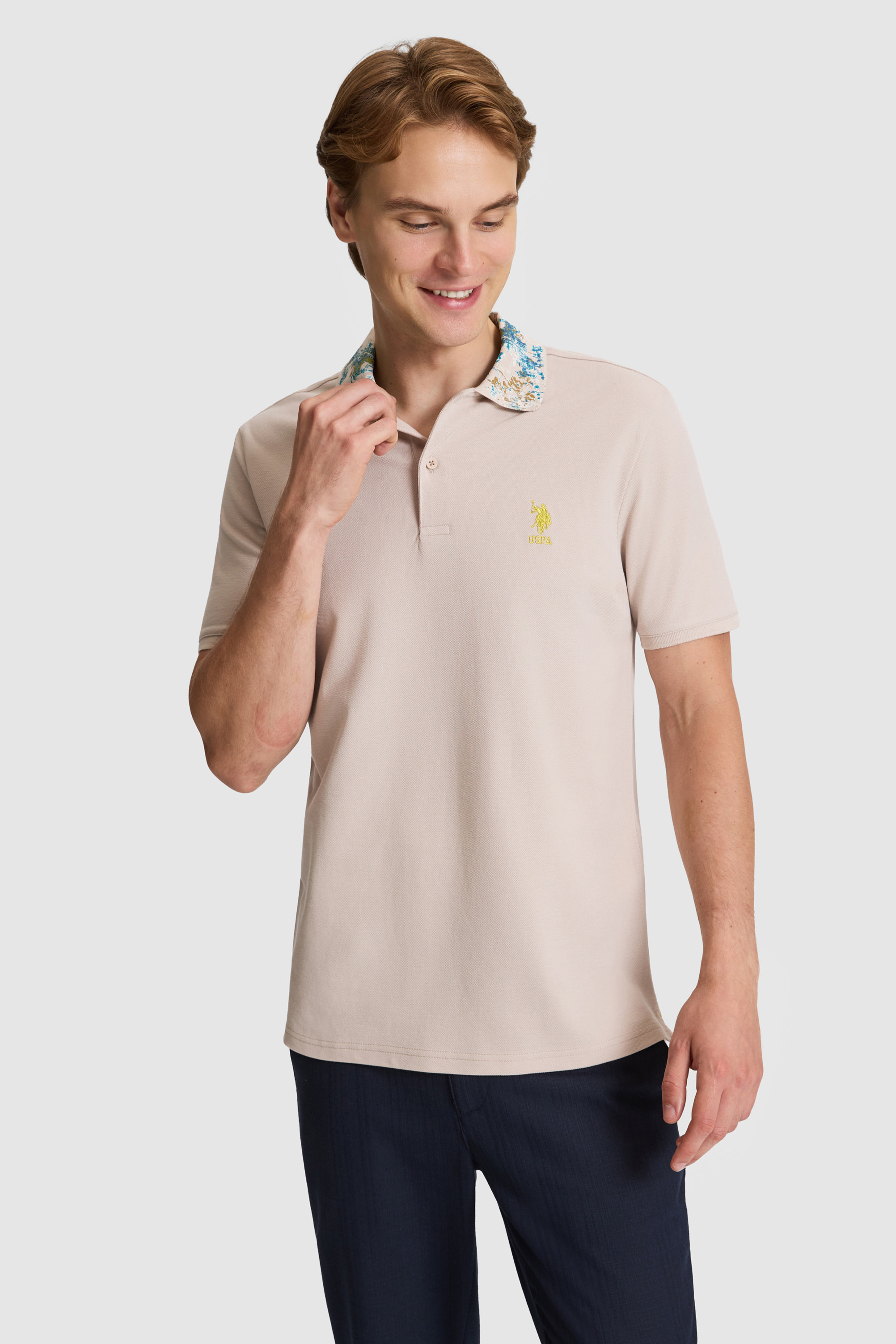پولوشرت خاکستری رگولار مردانه یو اس پولو | US POLO ASSN