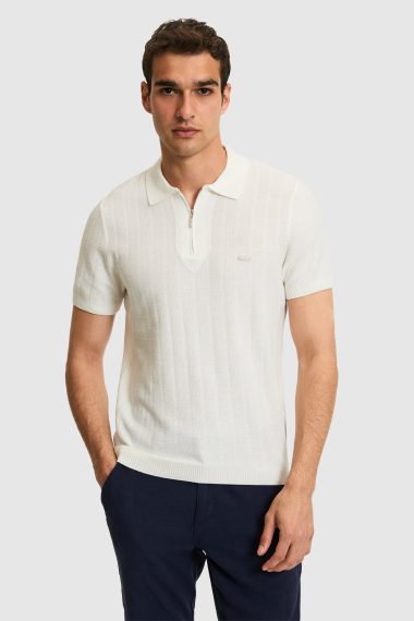 پولوشرت یقه پولو سفید  رگولار آستین کوتاه مردانه یو اس پولو | US POLO ASSN