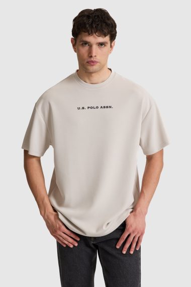 تی شرت یقه گرد  خاکستری  Oversize  مردانه یو اس پولو | US POLO ASSN