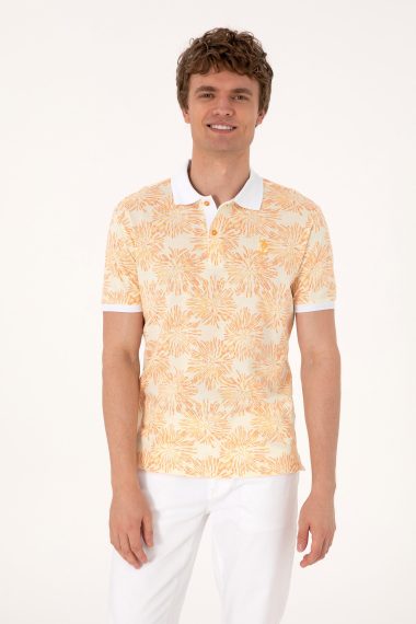 پولوشرت یقه پولو زرد  رگولار  مردانه یو اس پولو | US POLO ASSN