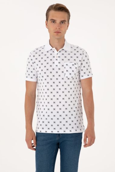 پولوشرت یقه پولو سفید  رگولار  مردانه یو اس پولو | US POLO ASSN