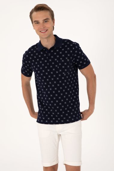 پولوشرت یقه پولو لاجورد  رگولار  مردانه یو اس پولو | US POLO ASSN