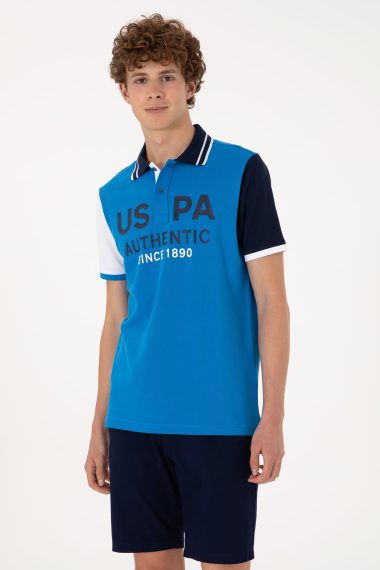 پولوشرت یقه پولو آبی کوبالت  رگولار  مردانه یو اس پولو | US POLO ASSN