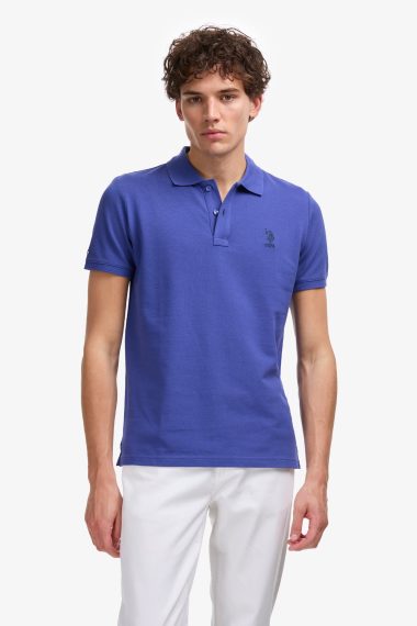 پولوشرت  آبی  اندامی  مردانه یو اس پولو | US POLO ASSN
