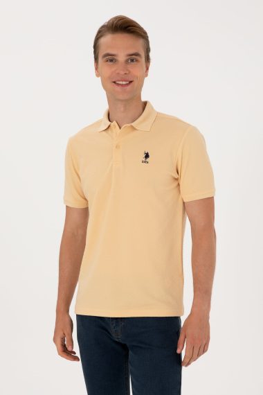 پولوشرت یقه پولو بژ  رگولار  مردانه یو اس پولو | US POLO ASSN