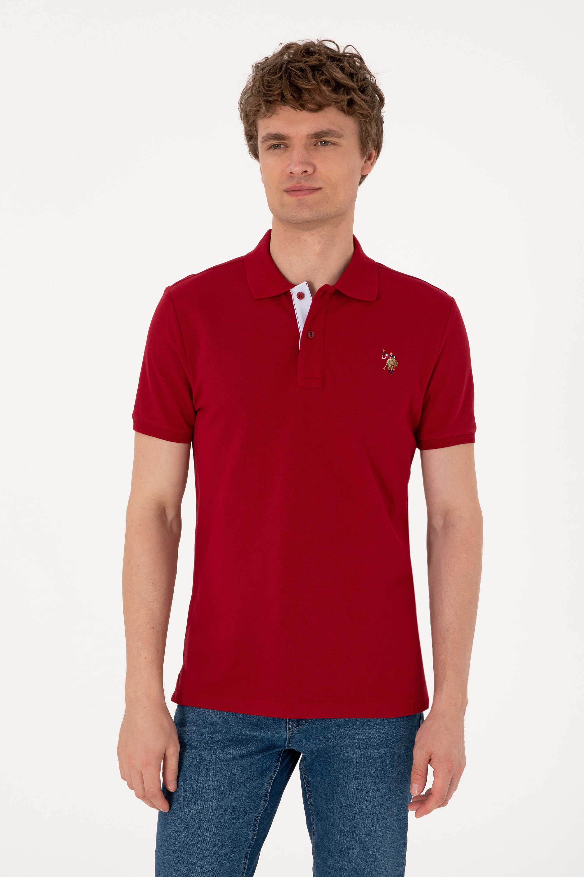 پولوشرت بورگاندی اندامی مردانه یو اس پولو | US POLO ASSN