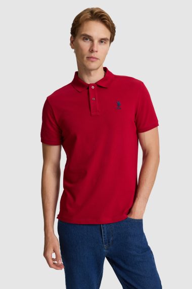 تی شرت  بورگاندی  اندامی  مردانه یو اس پولو | US POLO ASSN