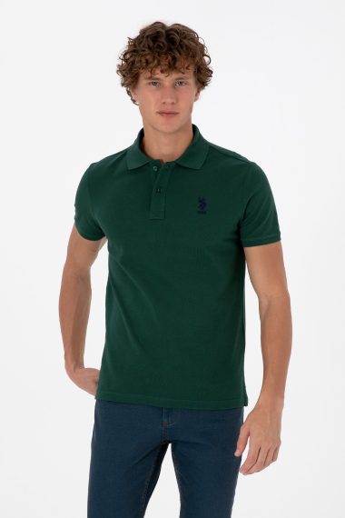 پولوشرت  سبز تیره  اندامی  مردانه یو اس پولو | US POLO ASSN