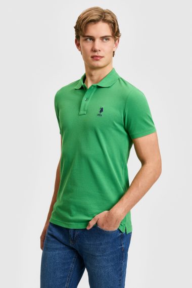 پولوشرت  سبز  اندامی  مردانه یو اس پولو | US POLO ASSN