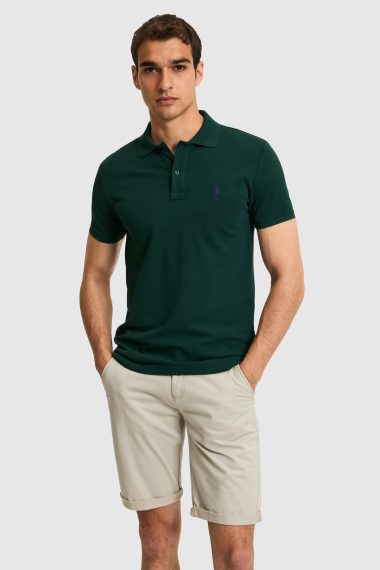 پولوشرت  سبز تیره  اندامی  مردانه یو اس پولو | US POLO ASSN