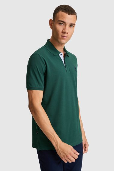 پولوشرت  سبز تیره  رگولار  مردانه یو اس پولو | US POLO ASSN