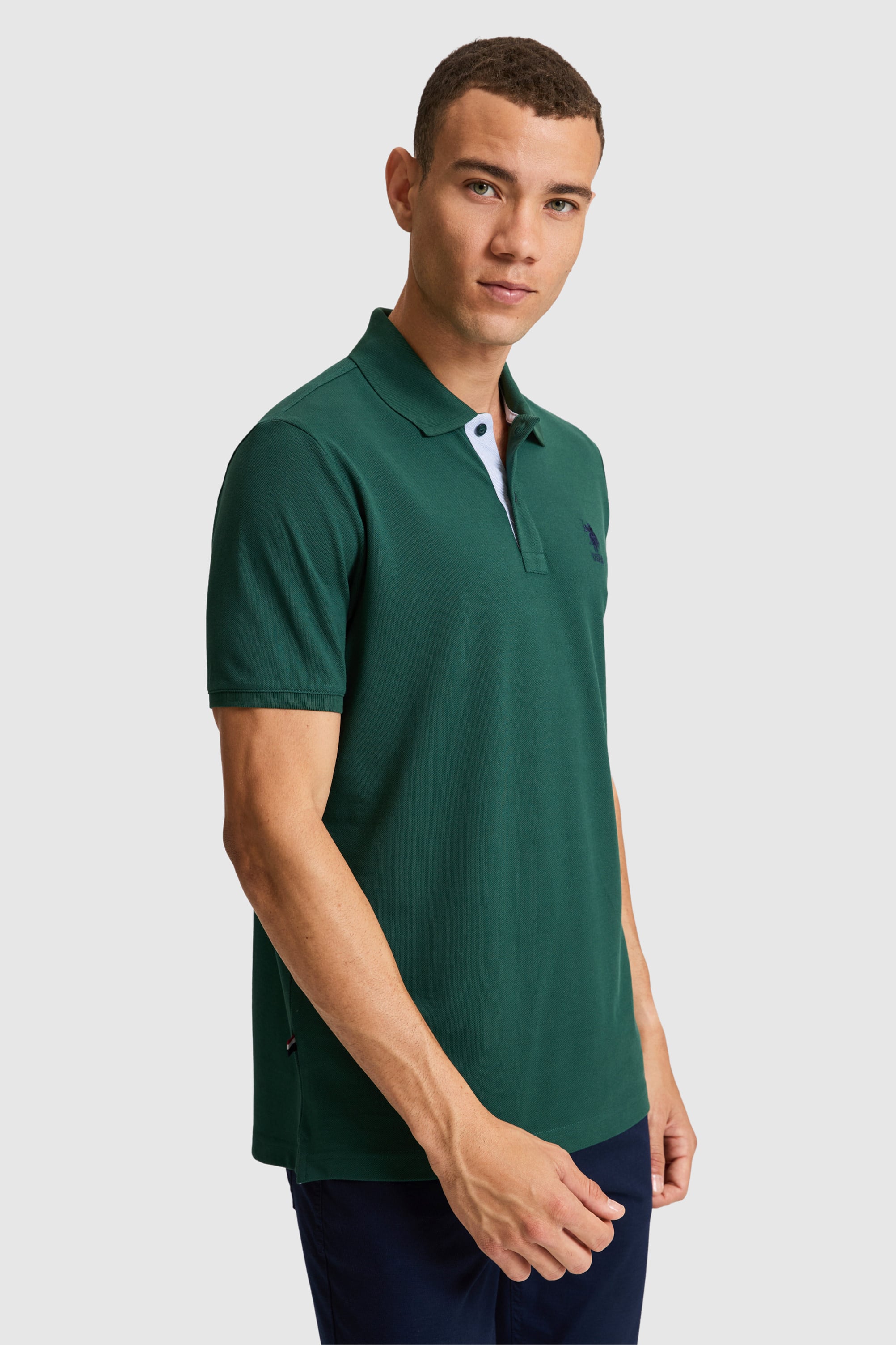 پولوشرت سبز تیره رگولار مردانه یو اس پولو | US POLO ASSN