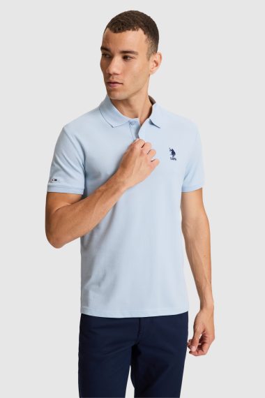 پولوشرت  سورمه ای روشن  اندامی  مردانه یو اس پولو | US POLO ASSN