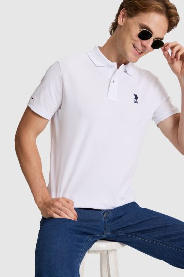تی شرت  سفید  اندامی  مردانه یو اس پولو | US POLO ASSN