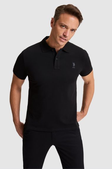 پولوشرت  سیاه  اندامی  مردانه یو اس پولو | US POLO ASSN
