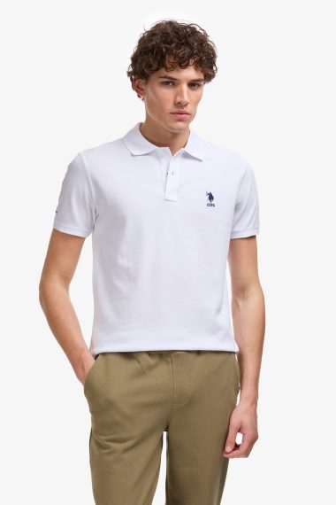 پولوشرت  سفید  اندامی  مردانه یو اس پولو | US POLO ASSN