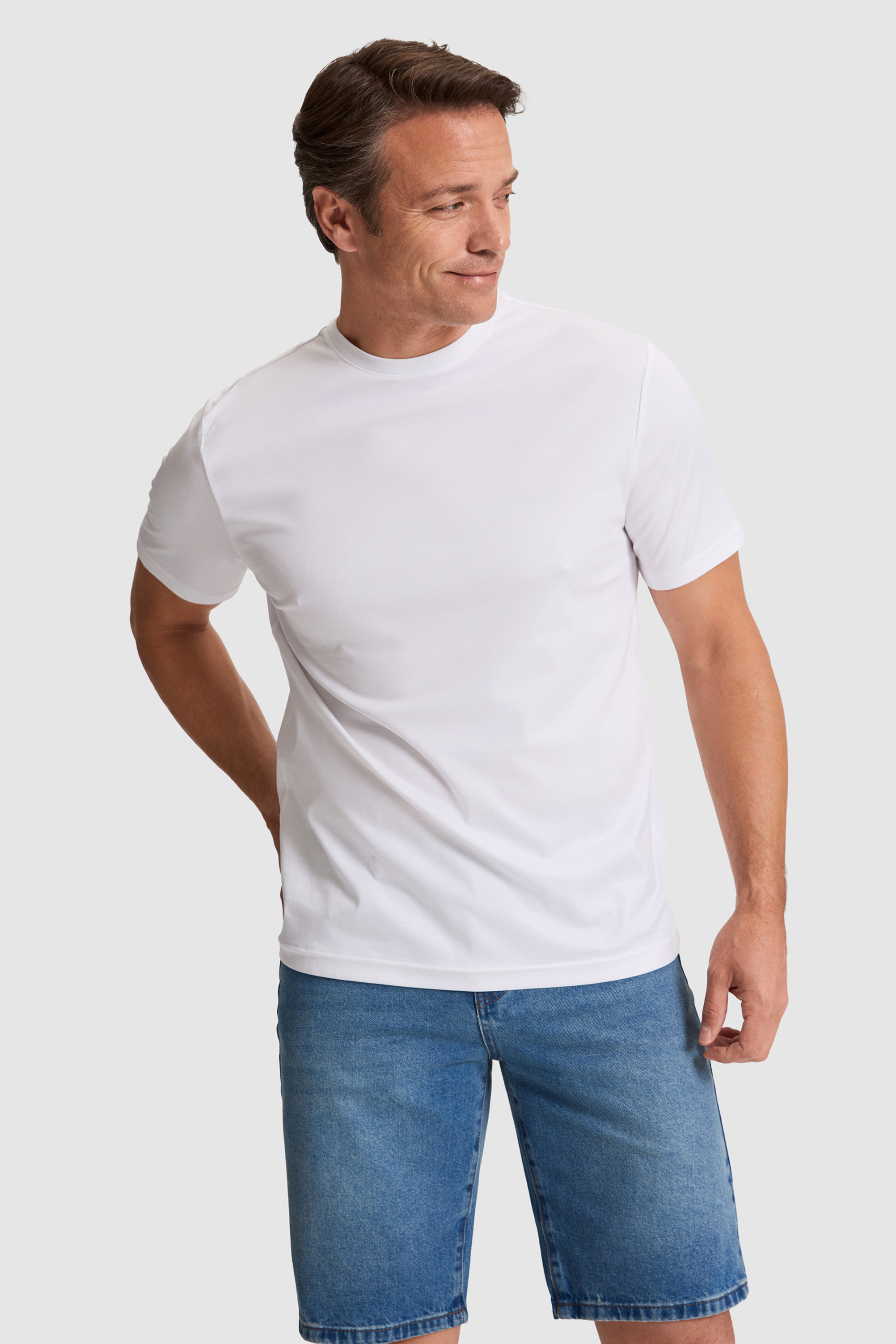 تی شرت یقه گرد سفید رگولار مردانه یو اس پولو | US POLO ASSN